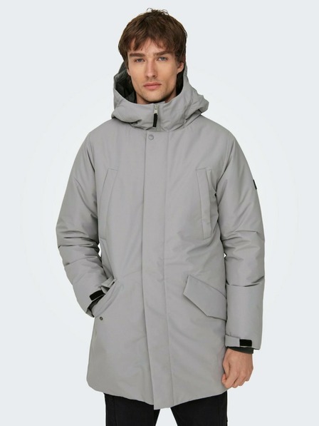 ONLY & SONS Siva moška zimska bunda ONLY & SONS Carl