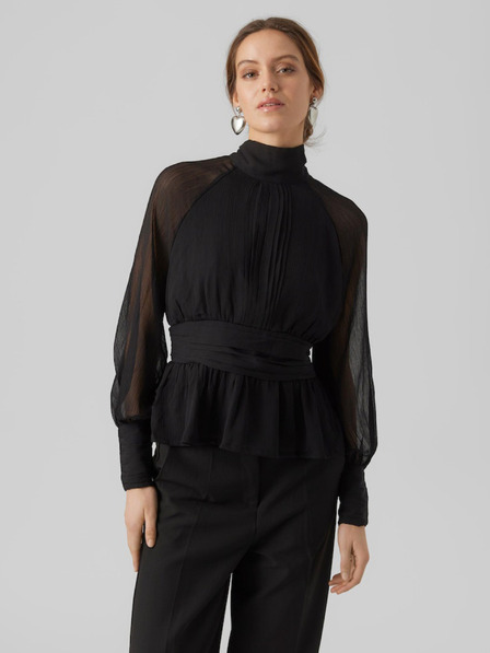 AWARE by VERO MODA Črna ženska bluza AWARE by VERO MODA Gaila