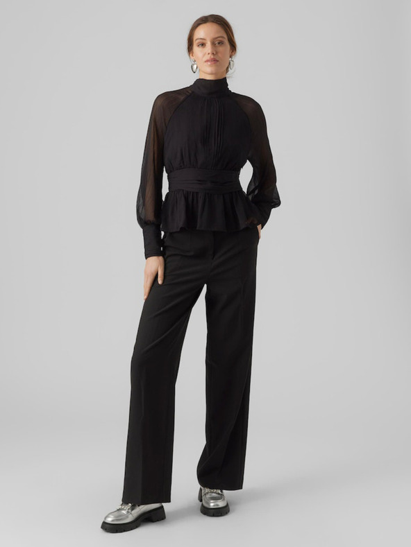 AWARE by VERO MODA Črna ženska bluza AWARE by VERO MODA Gaila