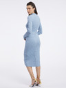 Orsay Svetlo modra pletena ženska midi obleka ORSAY