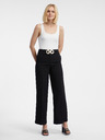 Orsay Črne ženske hlače s širokimi nogavicami ORSAY