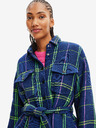 Desigual Desigual Paris Modra karirasta srajčna jakna