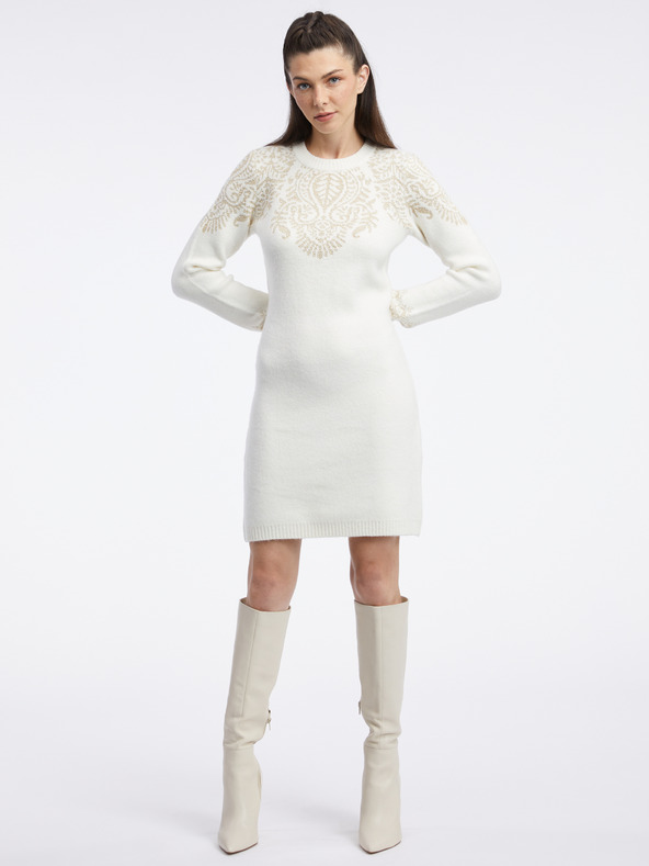 Orsay Kremasta ženska pulover obleka ORSAY