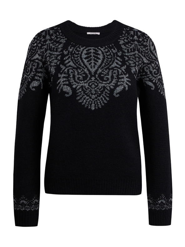 Orsay Črn ženski vzorčast pulover ORSAY