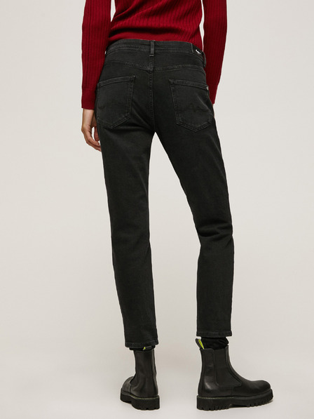 Pepe Jeans Črne ženske kavbojke Mom Fit Pepe Jeans Violet