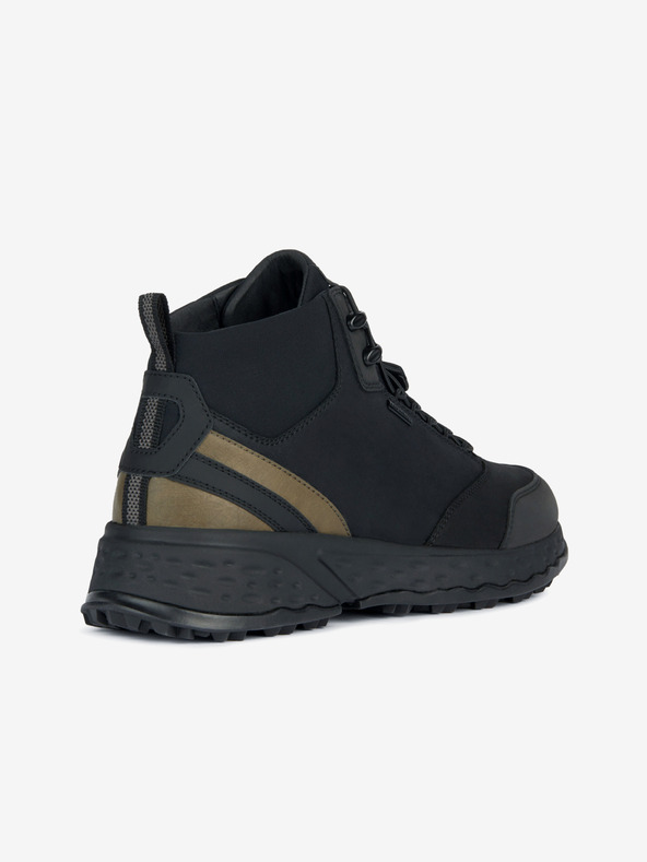 Geox Črne moške gležnjarske superge z usnjenimi detajli Geox Sterrato
