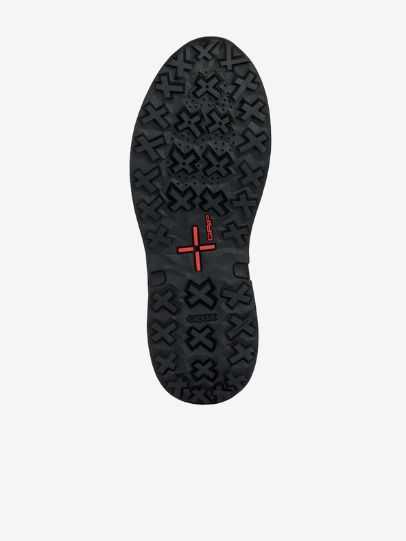 Geox Črne moške gležnjarske superge z usnjenimi detajli Geox Sterrato