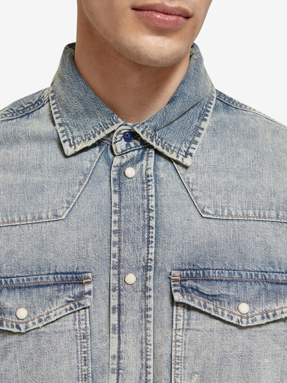 Scotch & Soda Svetlomodra moška srajca iz džinsa Scotch & Soda