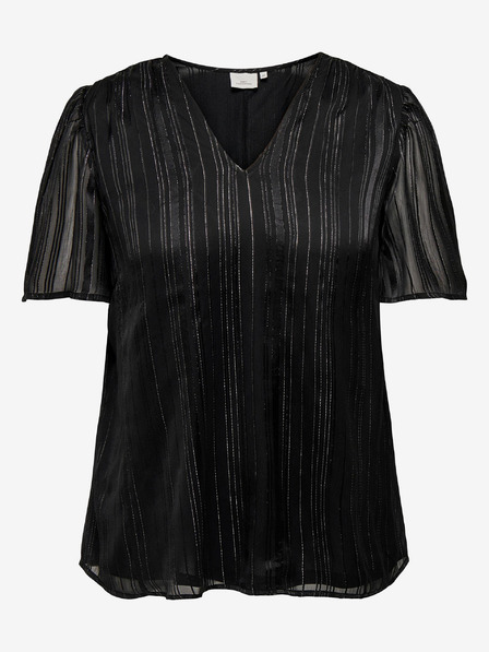 ONLY CARMAKOMA Črna ženska bluza ONLY CARMAKOMA Romana