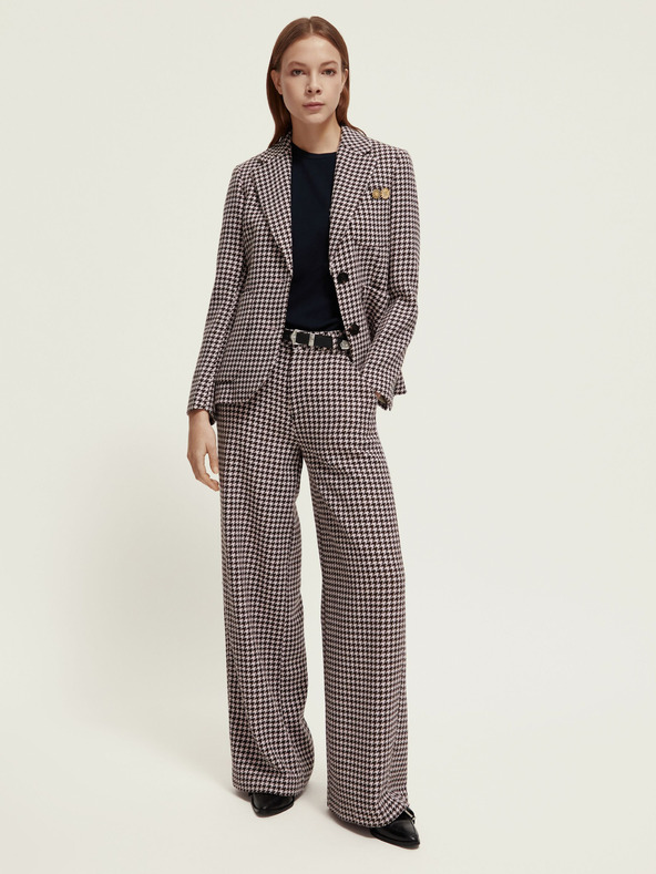 Scotch & Soda Scotch & Soda Ženska bež volnena vzorčasta jakna Scotch & Soda