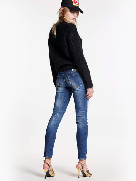 DSQUARED2 Modre ženske kavbojke ozkega kroja DSQUARED2