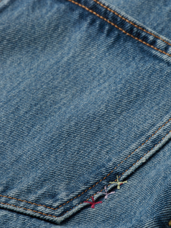 Scotch & Soda Modre ženske kavbojke s širokimi nogami Scotch & Soda