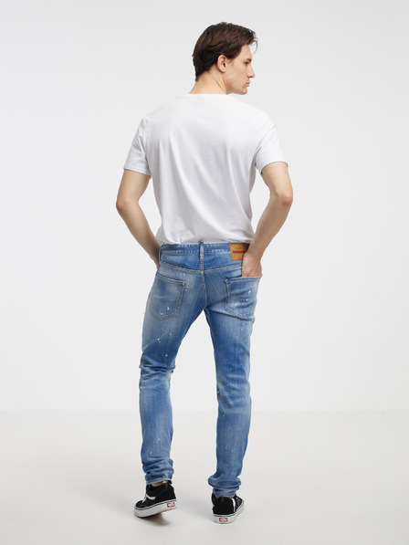 DSQUARED2 Modre moške kavbojke ravni kroj DSQUARED2