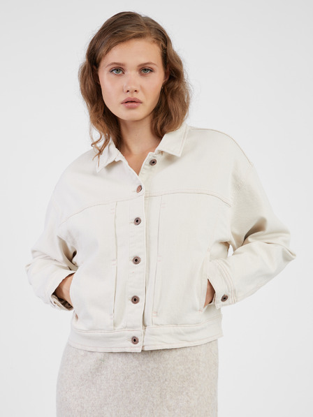 Pepe Jeans Kremna ženska jakna Pepe Jeans Foxy Denim Jacket