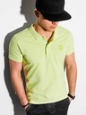 Ombre Clothing Svetlo zelena Moška osnovna polo majica Ombre Oblačila