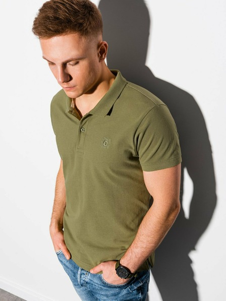 Ombre Clothing Kaki moška osnovna polo majica Ombre Clothing