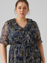 Vero Moda Curve Temno modra ženska vzorčasta obleka by VERO MODA CURVE Dora