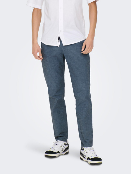 ONLY & SONS Modre moške hlače chino s platnom ONLY & SONS Mark