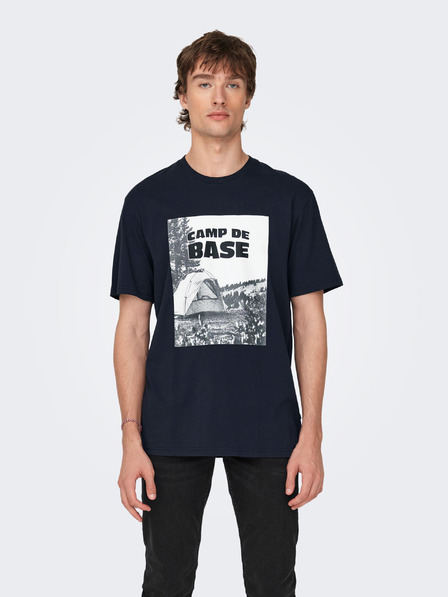 ONLY & SONS Temno modra moška srajca ONLY & SONS Oren