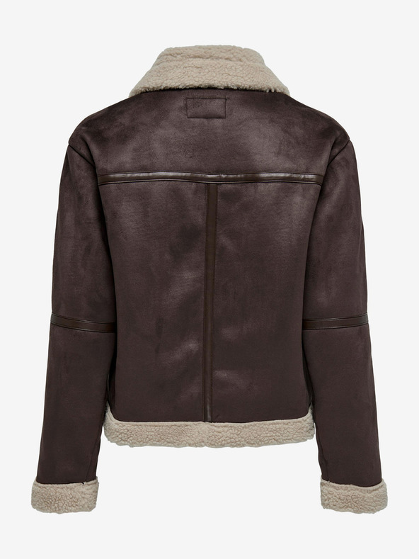 Jacqueline de Yong Temno rjava ženska jakna z zaključkom iz semiša JDY Merlin