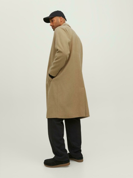 Jack & Jones Jack & Jones Harry Beige Moški plašč iz mešanice volne