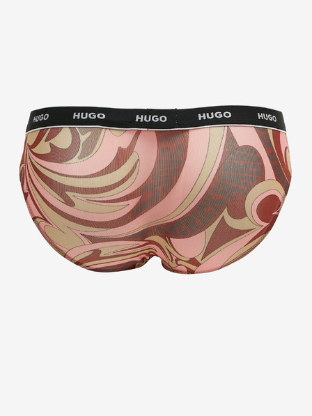 HUGO Roza HUGO ženske vzorčaste spodnjice