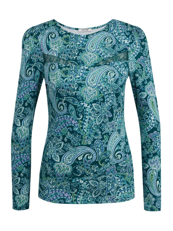 Orsay Turkizna ženska vzorčasta majica ORSAY