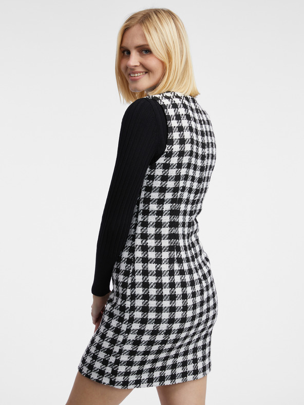 Orsay Bbelo-črna kvačkana ženska obleka ORSAY