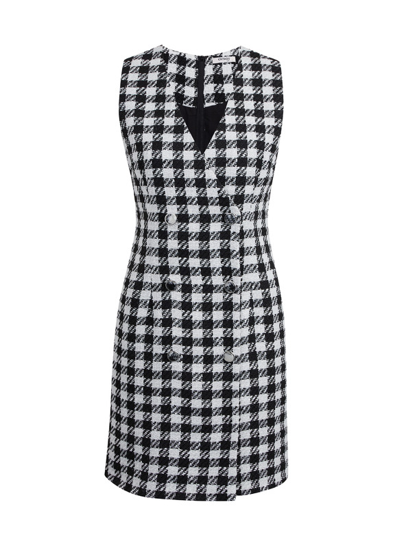 Orsay Bbelo-črna kvačkana ženska obleka ORSAY