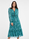 Orsay Turkizna ženska vzorčasta midi obleka ORSAY