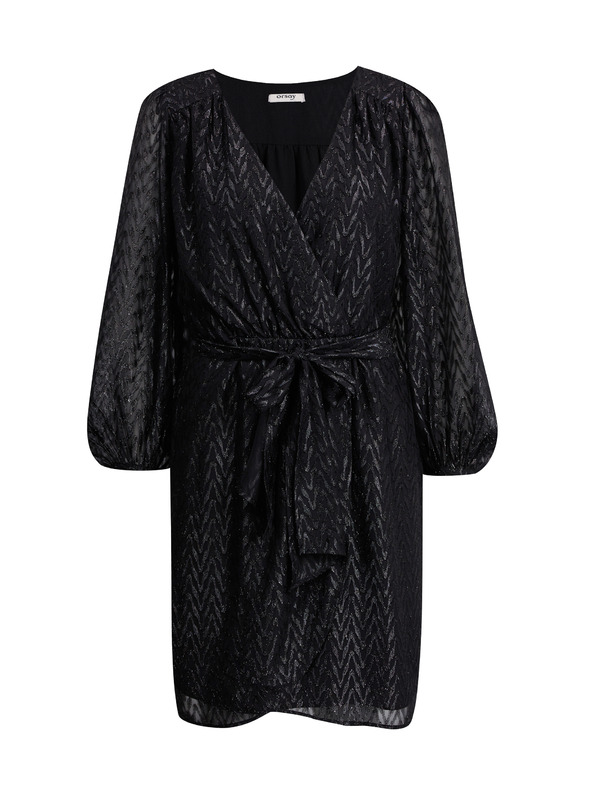 Orsay Črna ženska vzorčasta obleka ORSAY