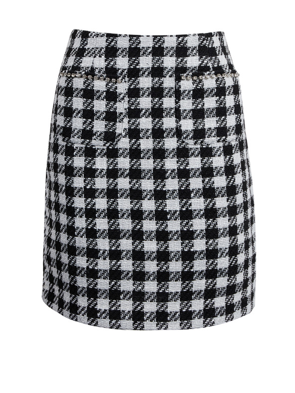 Orsay Belo-črno žensko karirasto krilo ORSAY