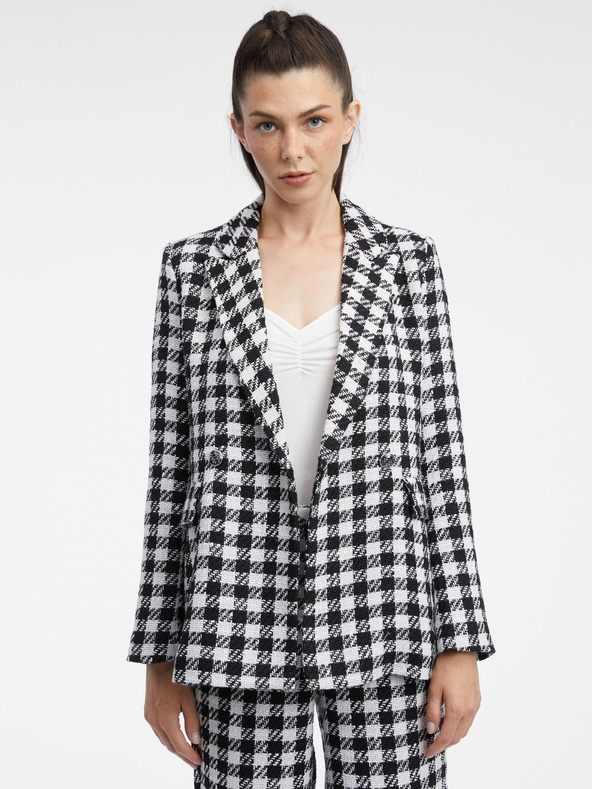 Orsay Belo-črna ženska karirasta jakna ORSAY