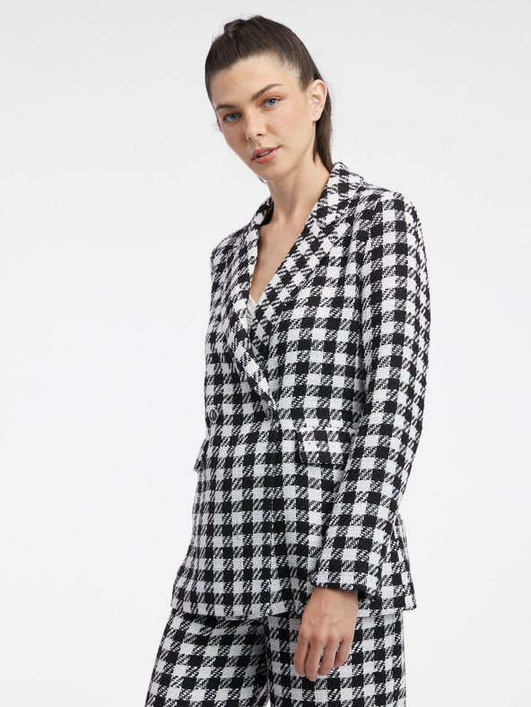 Orsay Belo-črna ženska karirasta jakna ORSAY