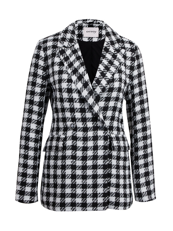 Orsay Belo-črna ženska karirasta jakna ORSAY