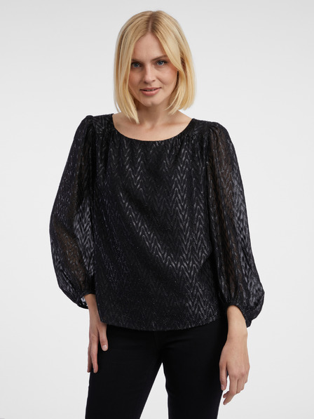 Orsay Črna ženska vzorčasta bluza ORSAY