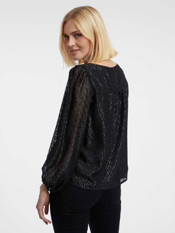 Orsay Črna ženska vzorčasta bluza ORSAY