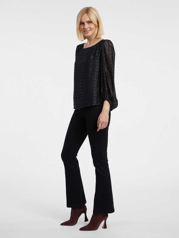 Orsay Črna ženska vzorčasta bluza ORSAY