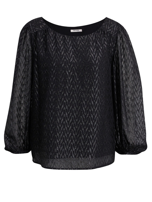 Orsay Črna ženska vzorčasta bluza ORSAY
