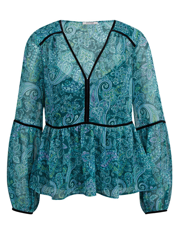 Orsay Turkizna ženska vzorčasta bluza ORSAY