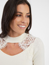Orsay Krem ženski lahkoten pulover s čipko ORSAY