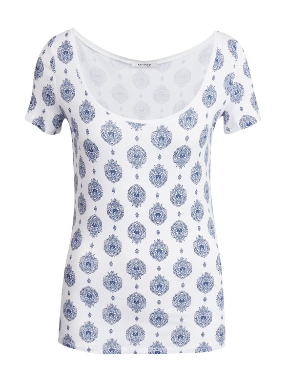 Orsay Modro-bela vzorčasta majica ORSAY