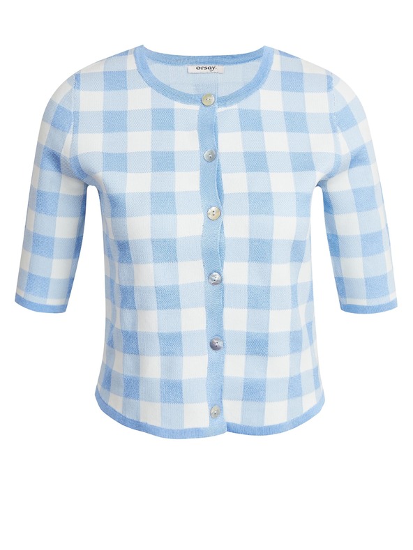 Orsay Svetlo moder ženski karirast kardigan ORSAY