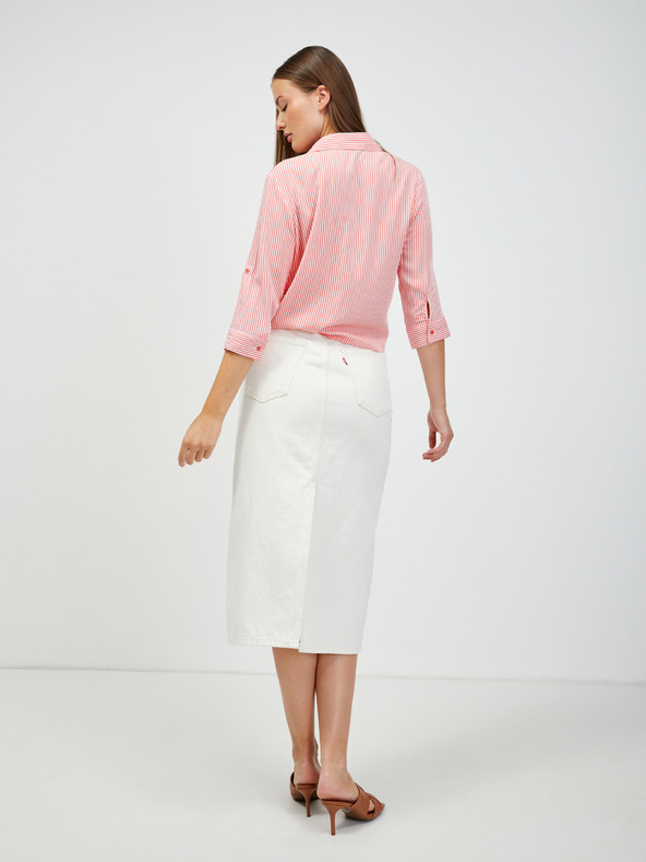 Orsay Belo-rdeča črtasta srajca z vozlom ORSAY