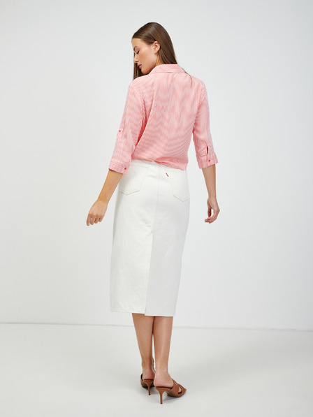 Orsay Belo-rdeča črtasta srajca z vozlom ORSAY