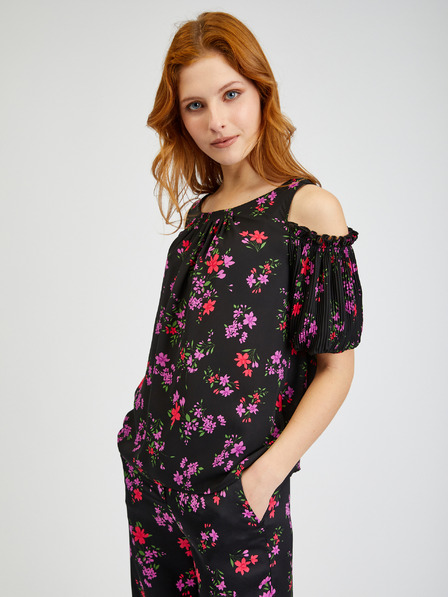 Orsay Črna ženska cvetlična bluza ORSAY