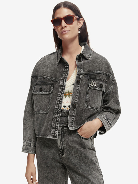 Scotch & Soda Črna ženska jakna iz džinsa Scotch & Soda