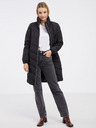 Vero Moda Črn VERO MODA Ženski zimski prešiti plašč Liga