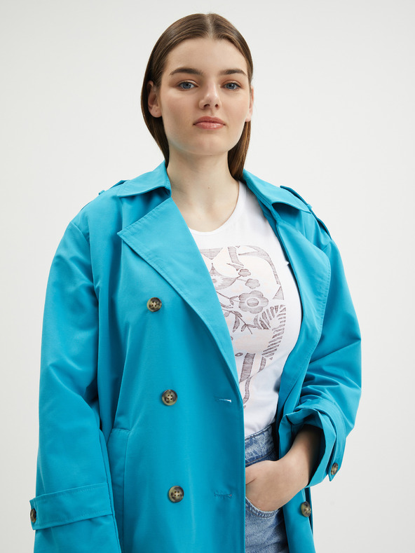 Vero Moda Modri ženski plašč VERO MODA Chloe