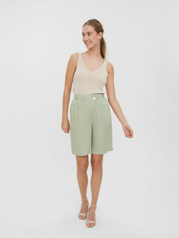 Vero Moda Svetlo zelene kratke hlače VERO MODA Josie